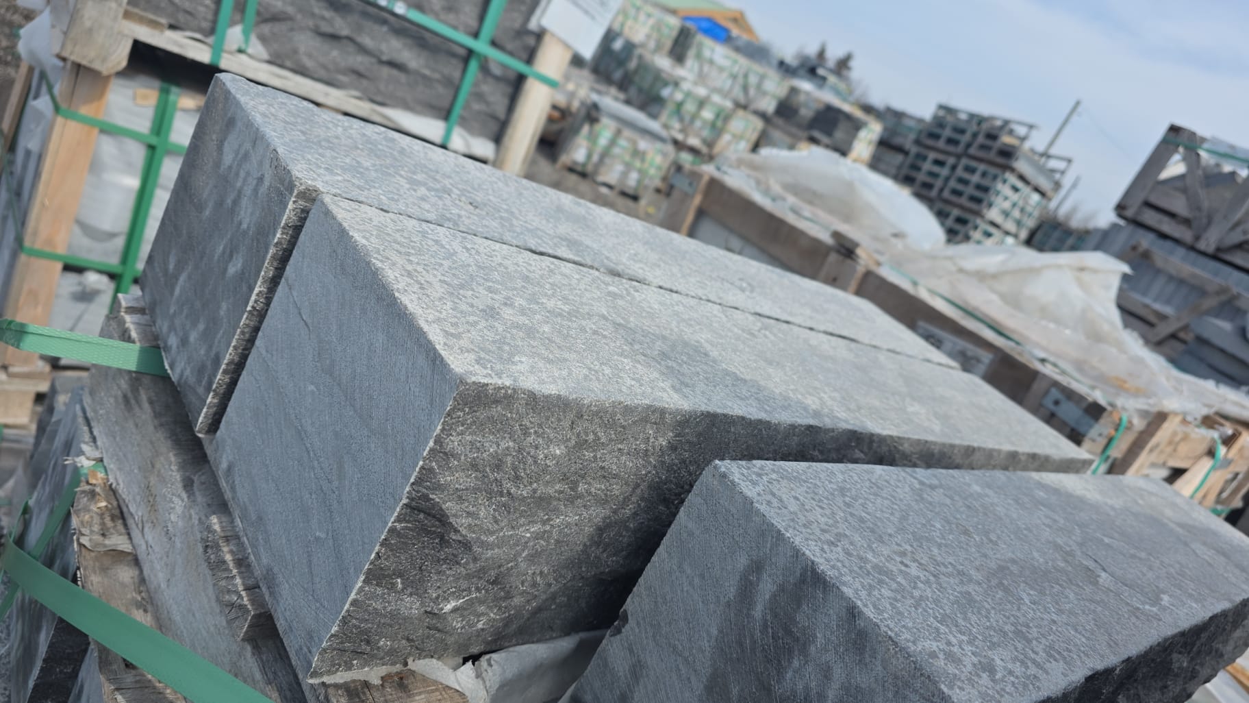 Silver grey matching step filler stone